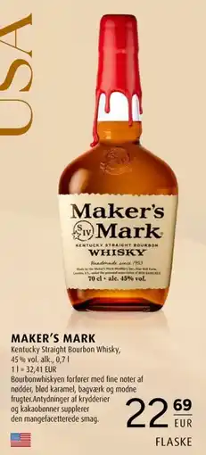 Scandinavian Park Maker's Mark Kentucky Straight Bourbon Whisky erbjuda