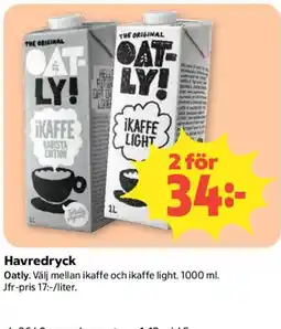 Coop Oatly havredryck erbjuda