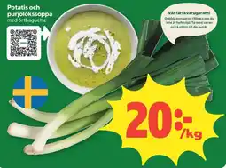Coop Potatis och purjolökssoppa med örtbaguette erbjuda
