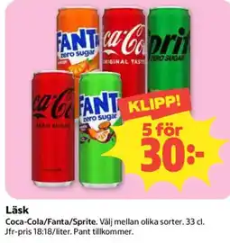 Coop Coca-Cola/Fanta/Sprite erbjuda