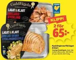 Coop GuldFågeln kycklinginnerfilé lagat & klart erbjuda