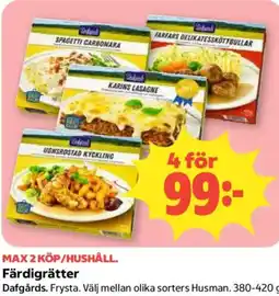 Coop Dafgårds Färdigrätter erbjuda