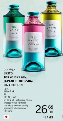 Scandinavian Park Ukiyo tokyo dry gin, japanese blossom gin og yuzu gin erbjuda