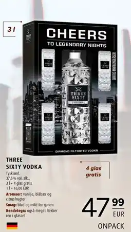 Scandinavian Park Three sixty vodka erbjuda