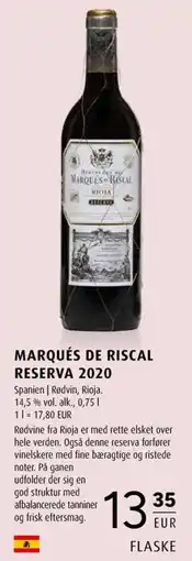 Scandinavian Park Marqués de Riscal Reserva 2020 erbjuda