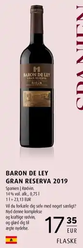 Scandinavian Park Baron de Ley Gran Reserva 2019 erbjuda