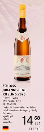 Scandinavian Park Schloss Johannisberg Riesling 2025 erbjuda