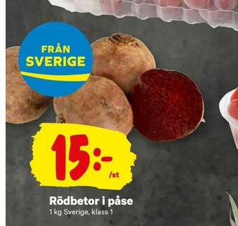 City Gross Rödbetor i påse erbjuda