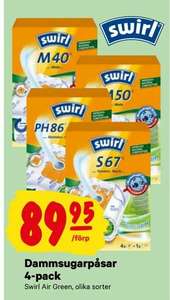 City Gross Dammsugarpåsar 4-pack erbjuda