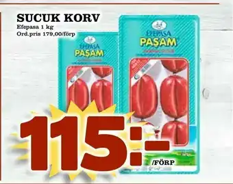 Din Mat Sucuk korv erbjuda