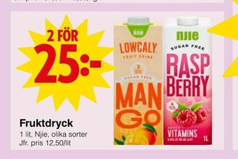 Matöppet Fruktdryck erbjuda