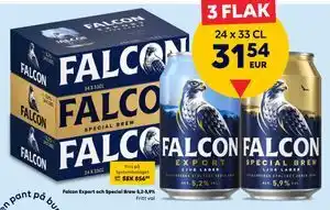 Falcon Export och Special Brew 5,2-5,9%, EUR 31.54