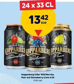 Border Shop Kopparberg Cider Wild Berries, Pear och Strawberry-Lime 4,5%, EUR 13.42 erbjuda
