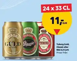 Border Shop Tuborg Guld, Classic eller Röd 4,3-5,6% erbjuda
