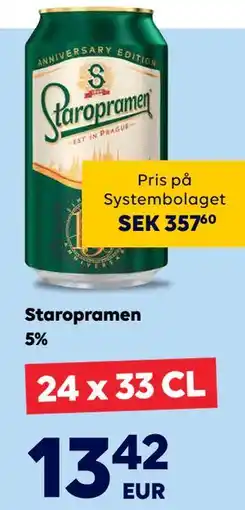 Border Shop Staropramen 5%, EUR 13.42 erbjuda