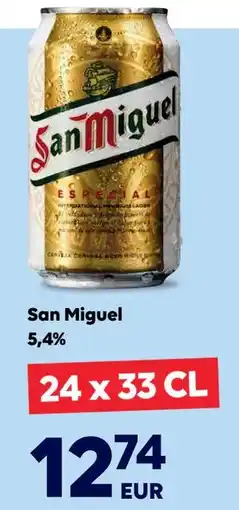 Border Shop San Miguel 5,4%, EUR 12.74 erbjuda