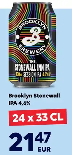 Border Shop Brooklyn Stonewall IPA 4,6%, EUR 21.47 erbjuda