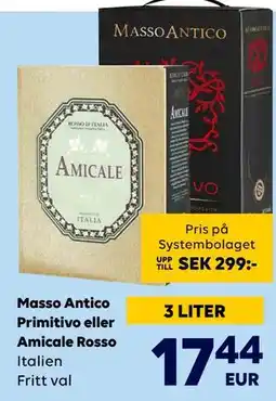 Border Shop Masso Antico Primitivo eller Amicale Rosso, EUR 17.44 erbjuda