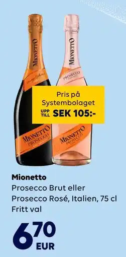 Border Shop Mionetto, EUR 6.7 erbjuda