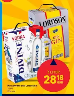 Border Shop Divine Vodka eller Lordson Gin, EUR 28.18 erbjuda