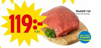Matöppet Rostbiff erbjuda