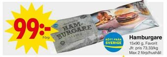 Matöppet Hamburgare erbjuda