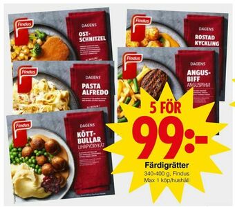 Matöppet Färdigrätter erbjuda