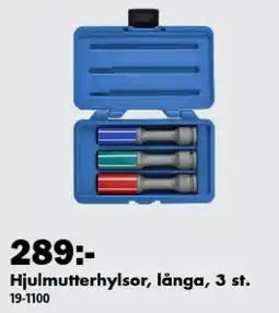 Biltema Hjulmutterhylsor, långa, 3 st. erbjuda