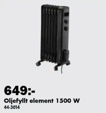Oljefyllt element 1500 W