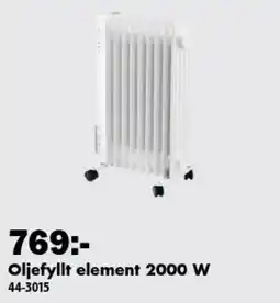 Biltema Oljefyllt element 2000 W erbjuda