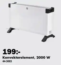Biltema Konvektorelement, 2000 W erbjuda