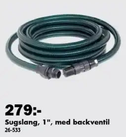 Biltema Sugslang, 1", med backventil erbjuda
