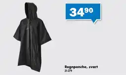 Biltema Regnponcho, svart erbjuda