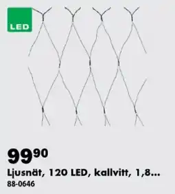 Biltema Ljusnät, 120 LED, kallvitt erbjuda