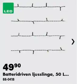Biltema Batteridriven ljusslinga erbjuda