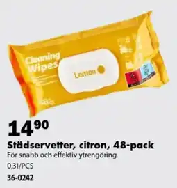 Biltema Städsservetter, citron erbjuda