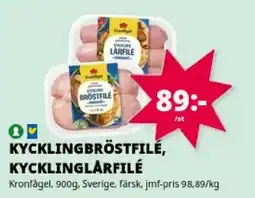 Tempo Kronfågel kycklingbröstfilé, kycklinglårfile erbjuda