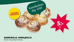 Tempo Kanelbulle, Vaniljbulle erbjuda
