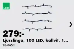 Biltema Ljusslinga, 100 LED, kallvit erbjuda