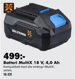 Biltema Biltema Batteri MultiX 18 V erbjuda