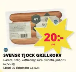 Tempo Garant tjock grillkorv erbjuda