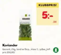 Hemköp Koriander erbjuda