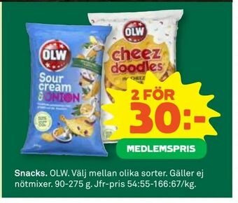 Coop Extra Snacks erbjuda