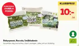 Hemköp Babyspenat, Ruccola, Småbladsmix erbjuda