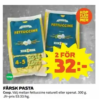 Coop Extra Färsk pasta erbjuda