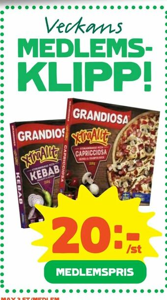 Coop Extra Pizza erbjuda