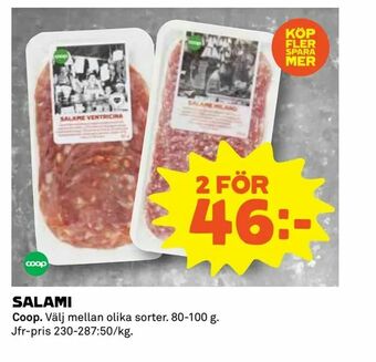 Coop Extra Salami erbjuda