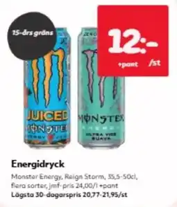 Hemköp Monster Energy energidryck erbjuda