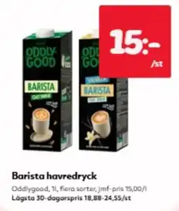 Hemköp Oddlygood barista havredryck erbjuda
