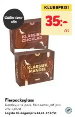 Hemköp Dazzley flerpacksglass erbjuda
